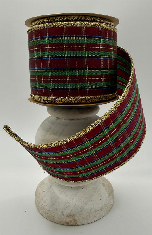 Reliant Ribbon McSweeny Plaid Wired Ribbon – 2.5" x 10 Yards